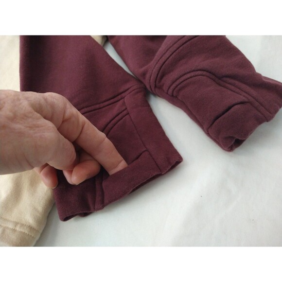 Maven Thread Full Zip Track Jacket Ponte Knit Size XXL Colorblock Burgundy Cream - Picture 10 of 16
